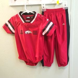 Adidas AR Razorbacks Onsie outfit